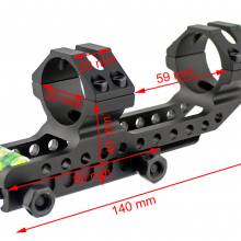 Dual Ring Cantilever Heavy Duty Scope Mount with Bubble Level sizes