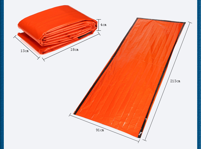 Portable Emergency foil Reusable Waterproof Rescue orange